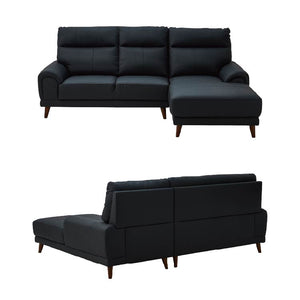 プリバ カウチ 幅233.5cm #ブラック #左カウチ