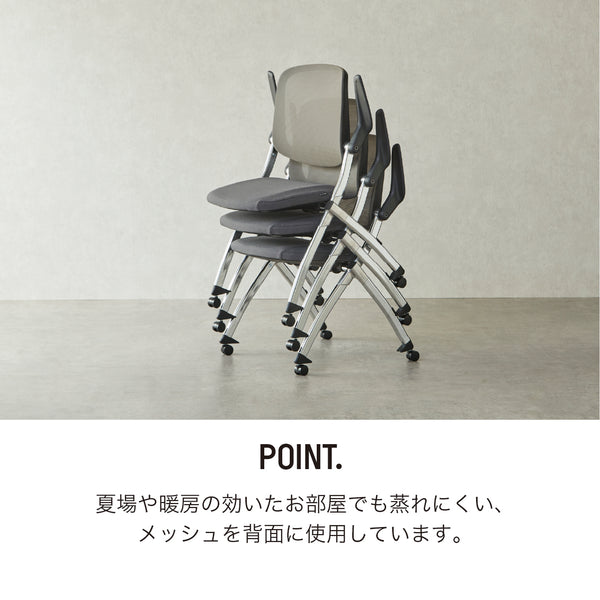 ミンスク オフィスチェア 肘なしタイプ #ブラックフレーム×ブラック