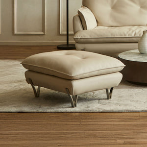 ゼルモンド　オットマン #SILT22 フロスホワイト（シルキーレザーテックス）