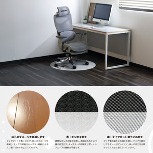 コンティークス チェアマット #ブラック #90cm丸