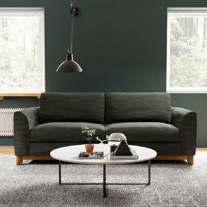 フルカバーリング仕様のファブリックソファ。 #A45 オリエンタルブルー（ファブリックAランク）