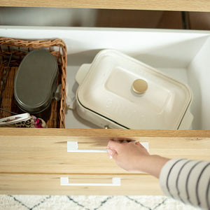 リンツⅡ カウンター #ナチュラル #ハンドル：ブラック #幅110cm