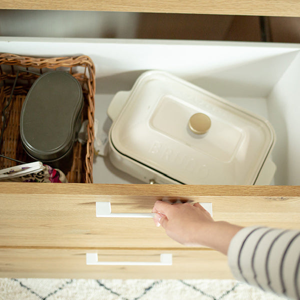 リンツⅡ カウンター #ナチュラル #ハンドル：ブラック #幅110cm