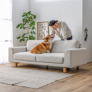 オリオ 3人掛けソファ 幅194cm ペット対応 フルカバーリング #ストーンホワイト