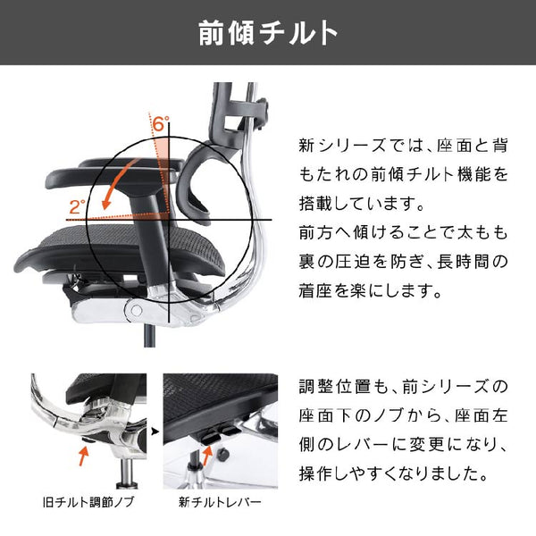 エルゴヒューマン プロⅡ ロータイプ #ブラック×ブラック #ウレタンキャスター