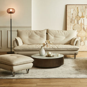 ゼルモンド　2人掛けソファ #LT01 キャメル（レザーテックス アニリン）