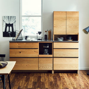 オウルⅢ カウンター スライド棚 #ウォールナット #幅100㎝