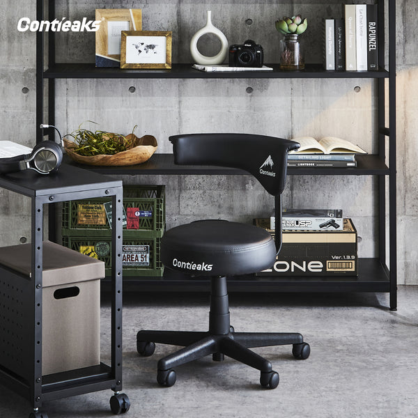 アーク V2 ゲーミング 回転 スツール 360度 座面昇降 低座面仕様 合成皮革 ブラック #ブラック