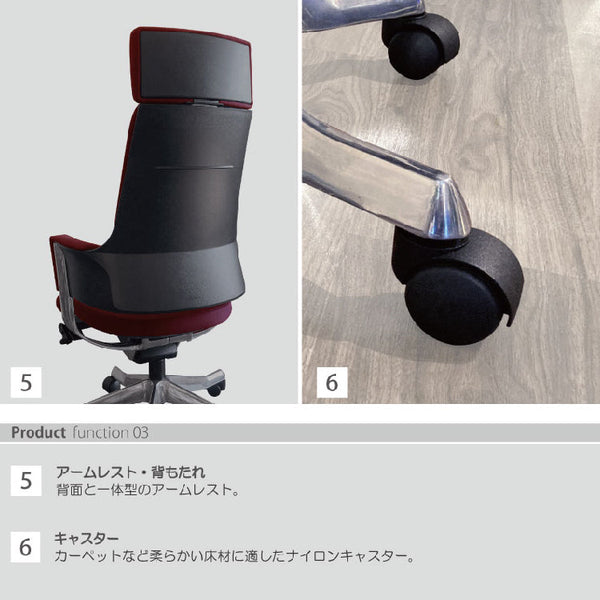 デルフィ オフィスチェア #ネイビーブルー #ハイバック