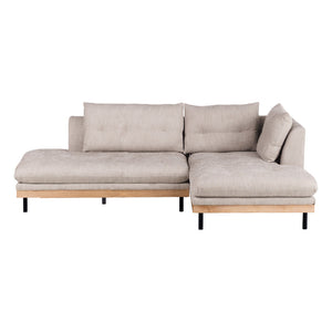 フッカ カウチソファ 幅237cm #カスタード #左カウチ