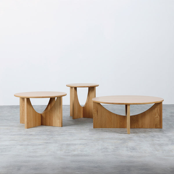 センター＆サイドテーブル マーズ #オーク #85