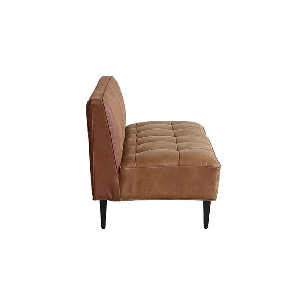 トリムソファ 2人掛け肘無 #ブラウン