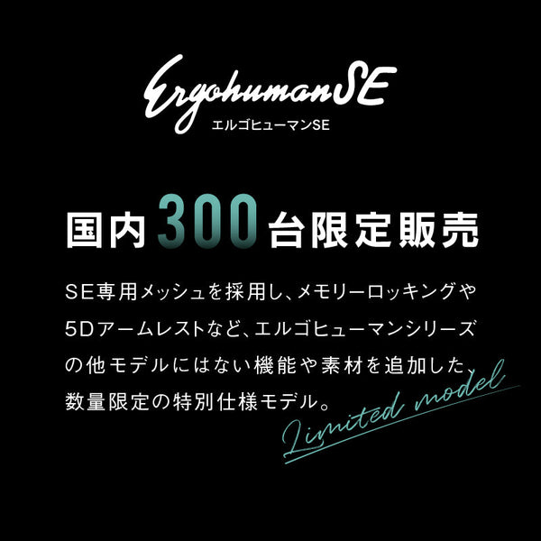 エルゴヒューマン SE オフィスチェア 高級 国内300台限定 専用メッシュ採用 特別仕様モデル #Default Title