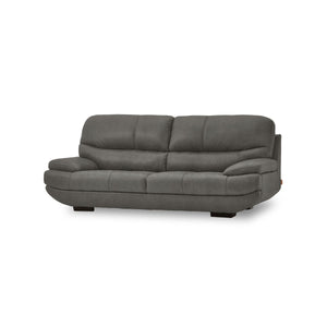 メーダ　3人掛けソファ　幅210cm #PLT113 モードグレー（プライムレザーテックス）