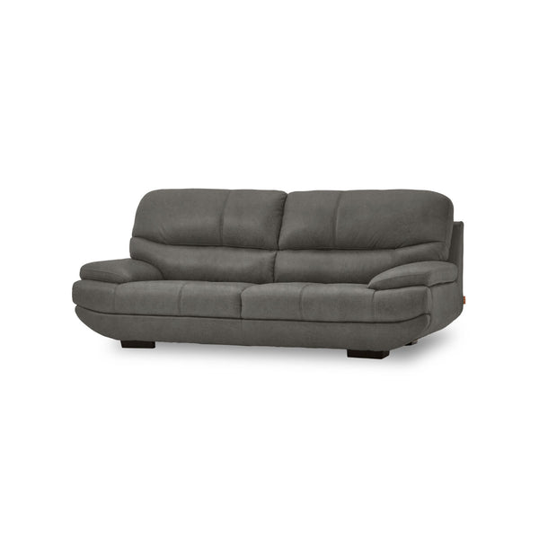 メーダ　3人掛けソファ　幅210cm #PLT113 モードグレー（プライムレザーテックス）