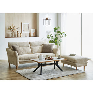 シビル オットマン スツール 幅80㎝ #アイボリー