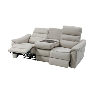 スパーダ　3人掛けソファ　幅190cm #PLT111 プラチナグレー（プライムレザーテックス）