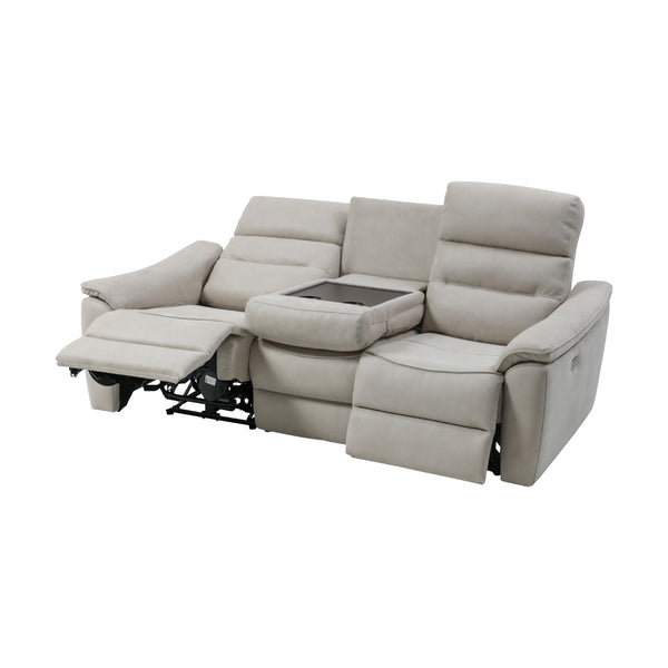 スパーダ　3人掛けソファ　幅190cm #PLT111 プラチナグレー（プライムレザーテックス）