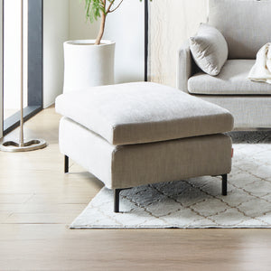 ディーノ　オットマン　※こちらはカラー「シャイングレー」のイメージです。 #A41 カスタード（ファブリックAランク）