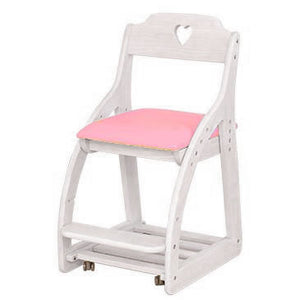 アリエル⑤ 学習チェア キャスターロック ランドセル収納 高さ調節可能 #背♡ / 座ピンク