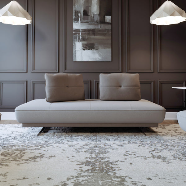 アルフレード幅195サイズ（本体） #PLT111 プラチナグレー×PLT112 ヨーロピアングレー（プライムレザーテックス）