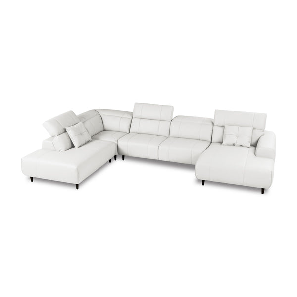 インぺリアLX　右コーナ左シェーズ　幅377cm #SILT21 スノーホワイト（シルキーレザーテックス） #シルキーレザーテックス