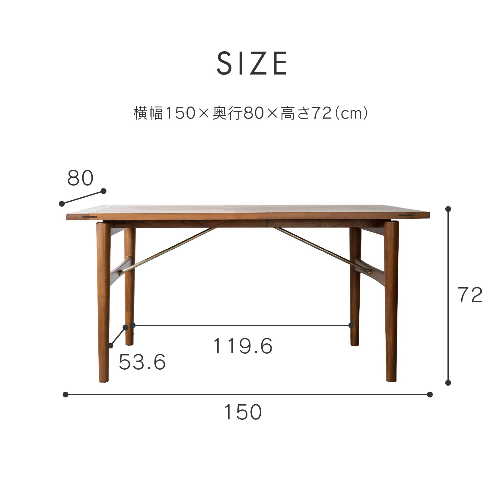 【NAVY】PINGU TABLE ダイニングテーブル　関家具 DT90 ピングー①②③共通 BR ｜家具・インテリア通販の関家具【公式】