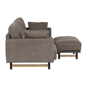 画像は「3人掛け ヨーロピアングレー」＋「オットマン ヨーロピアングレー」です #プラチナグレー