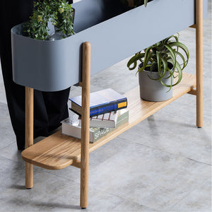 下部の棚板には本や雑貨、コレクションを飾るディスプレイラックとしても最適です。 #グレー #幅90cm×2段