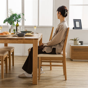 オーズ ダイニング5点ｾｯﾄ(DT幅180㎝/チェア×3脚 座面pvcアイボリー/ベンチ) #Default Title