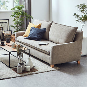 クールでモダンなインテリアからリゾートインテリアまで、幅広いテイストに合わせやすいデザイン。 #A41 カスタード（ファブリックAランク）