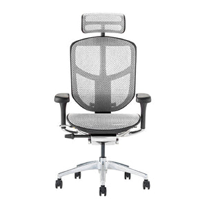 【数量限定】 エルゴヒューマン エンジョイⅡ ハイタイプ ナイロンキャスター #ホワイト×ブラック