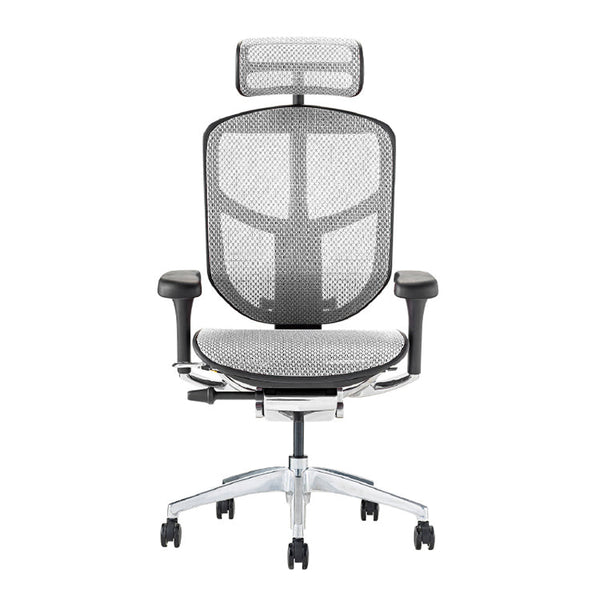 【数量限定】 エルゴヒューマン エンジョイⅡ ハイタイプ ナイロンキャスター #ホワイト×ブラック