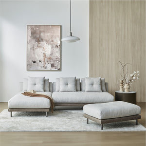 2P、シェーズ、オットマンを組み合わせることでシーンに合わせて自由なレイアウトが楽しめます。 #A49シャイングレー/PLT112ヨーロピアングレー