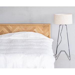 ユニック ベッドフレーム ヘリンボーンタイプ #オーク #ダブル #スノコ