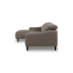 バザードⅡ　右カウチソファ　幅278cm #SILT21 スノーホワイト（シルキーレザーテックス） #右カウチ