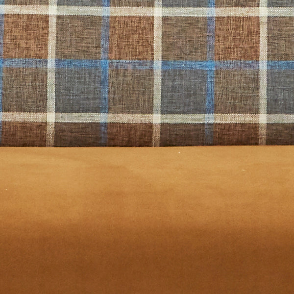 ラモーン 2.5人掛けソファ 幅170㎝ #背：チェック×座：キャメル