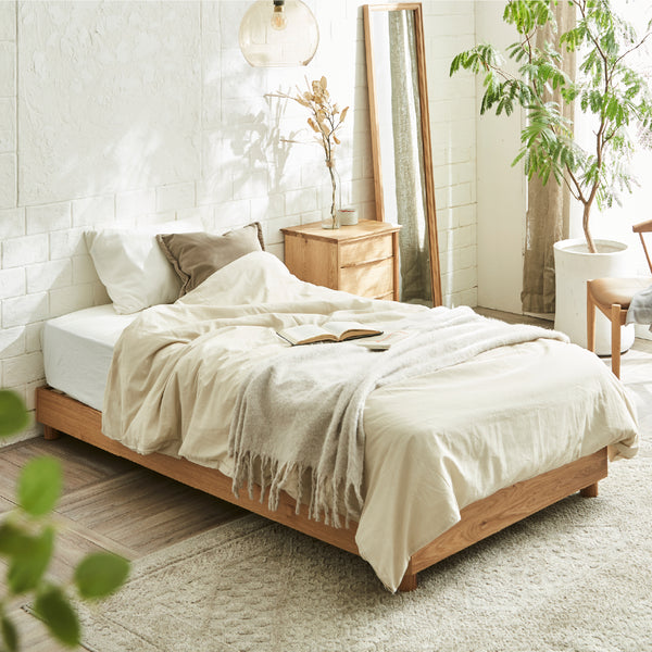 ヘッドクッションなしのシンプルな<br> ベッドフレームとしてもお楽しみいただけます。 #シングル #ベッドフレーム単体