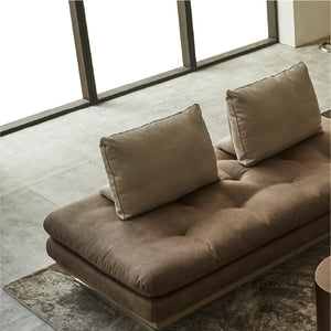 別売りの置き型背クッションを組み合わせて、自由なレイアウトを楽しみながら最高のくつろぎを実現。 #PLT112 ヨーロピアングレー×FLT06 トープベージュ #シルバーヘアライン