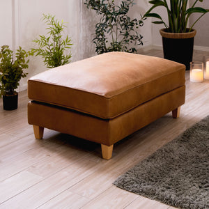 カザル　オットマン #LT01 キャメル（レザーテックス アニリン）