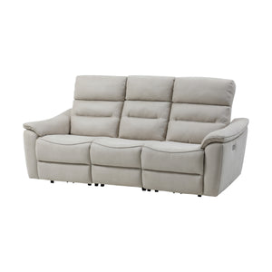 スパーダ　3人掛けソファ　幅190cm #PLT111 プラチナグレー（プライムレザーテックス）