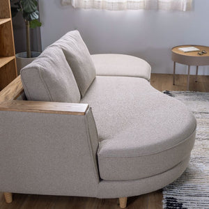 ペトル  カウチソファ #サンドベージュ #右カウチ