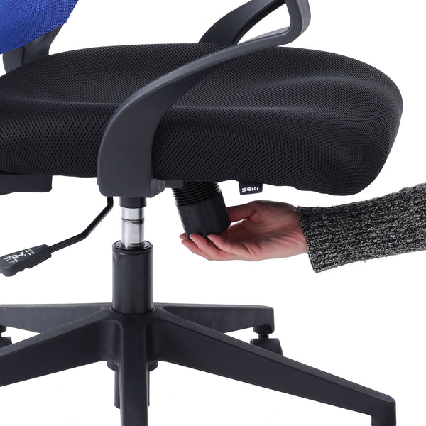 MC01 オフィスチェア ハイバック ヘッドレスト無 ランバーサポート付 #ブラック