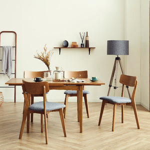 スレイド 伸長式 ダイニングテーブル #ミドルブラウン