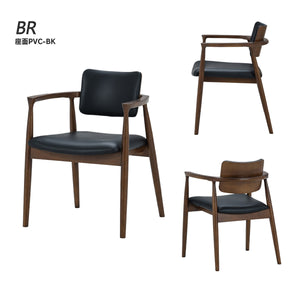 カストロ ダイニングチェア #ブラウン色/合皮ブラック