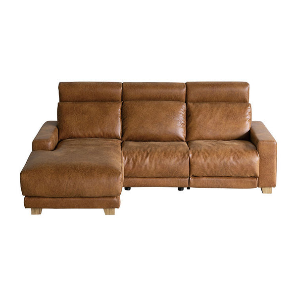 ハーデス ソファ 右カウチ オーカーブラウン（スーパーレザーテックス） #Default Title