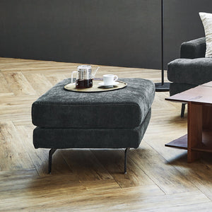 エレーナ スツール 幅60cm カバーリング お掃除ロボット対応 ファブリック #チャコール