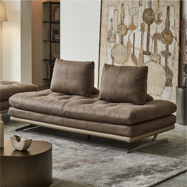 ※背クッションは別売り #PLT112 ヨーロピアングレー×FLT06 トープベージュ #シルバーヘアライン