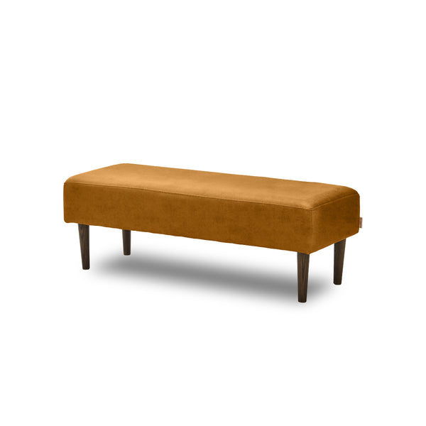 ソルナ　ベンチ　幅120cm #LT01 キャメル（レザーテックス アニリン）