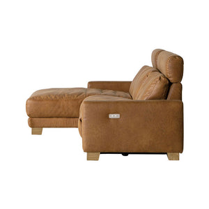 ハーデス ソファ 右カウチ オーカーブラウン（スーパーレザーテックス） #Default Title